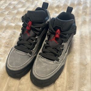 Jordan Men's Sneakers in Black and Gray with Red Accents